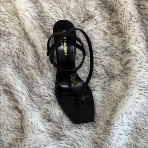 Saint Laurent Black Leather 1.5 inch Heels